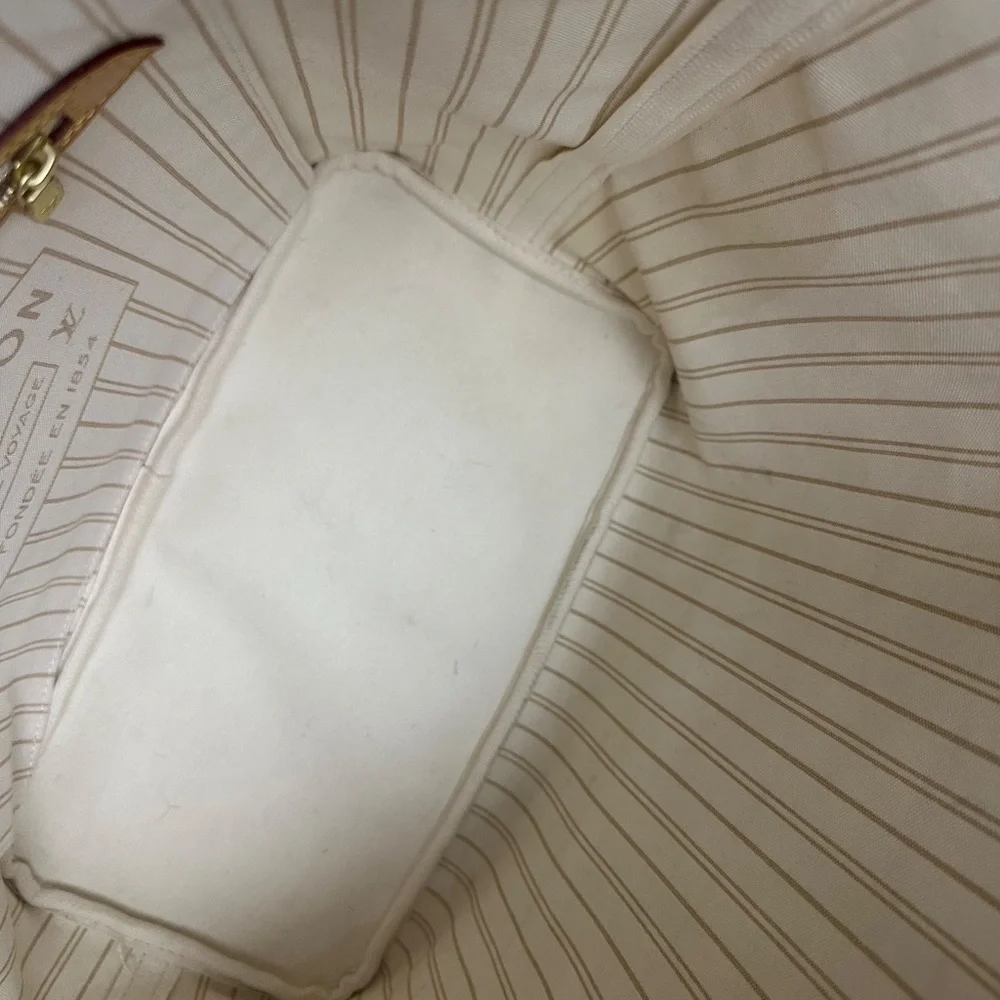 LV Neverfull MM Damier Azure Rose Beige - Picture 11 of 16